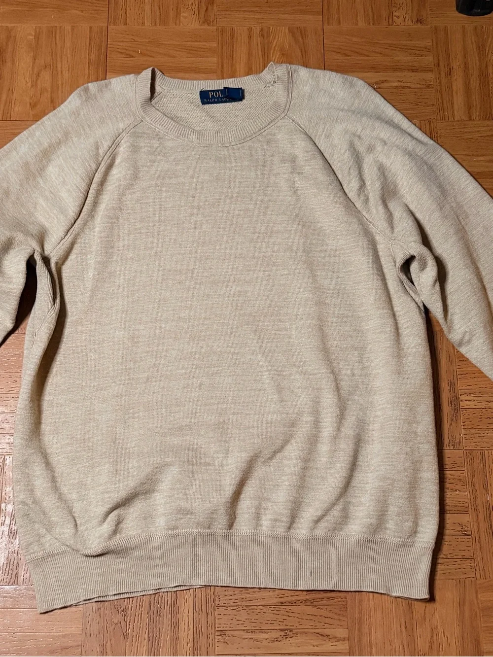 Polo by Ralph Lauren Men's Beige Crewneck Sweater